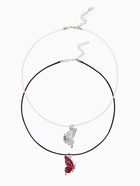 Кулоны парные «Неразлучники» на магните, бабочка яркая, бело-красные в серебре, 45 см  (артикул 10218386)  большой выбор товаров оптом и в розницу по низким ценам с доставкой