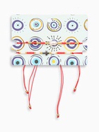 Браслет-оберег "Красная нить" набор 2 штуки, бисер, цвет чёрно-белый - фото 809301769