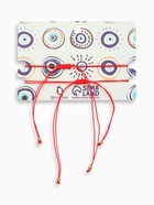 Браслет-оберег "Красная нить" набор 2 штуки, бисер, цвет чёрно-белый - фото 809301770