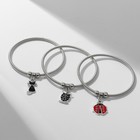 Браслет ассорти «Марджери» набор 3 шт., зоо, цвет красно-чёрный в серебре - фото 9641902