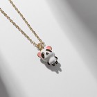 Кулон «Прелесть» панда милый, цвет бело-чёрный в золоте, 40 см - Фото 2