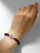 Браслет-оберег «Бусины» рука хамса, цвет чёрный - фото 35268576