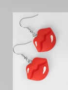 Серьги ассорти «Радость» губы, цвет красно-белый в серебре  (артикул 10218569)  большой выбор товаров оптом и в розницу по низким ценам с доставкой