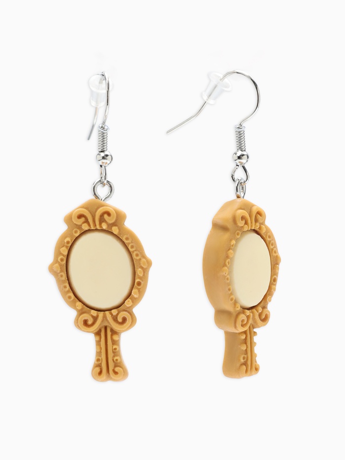 Серьги ассорти «Радость» зеркала, цвет бежевый в серебре - Фото 1