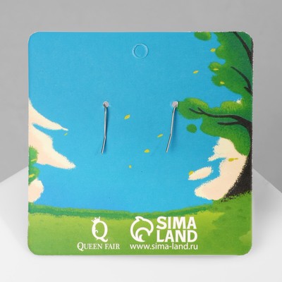 Серьги ассорти «Радость» гуси в шапках, цветные в серебре