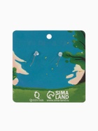 Серьги ассорти «Радость» гуси в шапках, цветные в серебре - фото 67926677