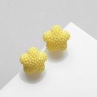 Серьги пластик «Карамель» звезда, цвет жёлтый - фото 12217662