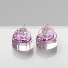 Серьги пластик «Карамель» сердце конфетти, цвет розовый - Фото 4