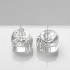 Серьги пластик «Карамель» сердце конфетти, цвет белый - Фото 3