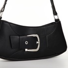 Сумка женская багет на молнии, 26×5×10.5 см, чёрная - Фото 4