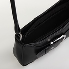Сумка женская багет на молнии, 26×5×10.5 см, чёрная - Фото 3