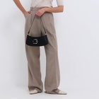 Сумка женская багет на молнии, 26×5×10.5 см, чёрная - Фото 7