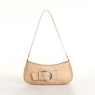 Сумка женская багет на молнии, 26×5×10.5 см, бежевая - Фото 7