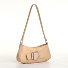 Сумка женская багет на молнии, 26×5×10.5 см, бежевая - Фото 6