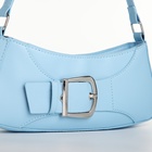 Сумка женская багет на молнии, 26×5×10.5 см, голубая - Фото 4