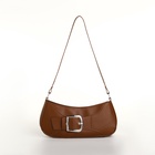 Сумка женская багет на молнии, 26×5×10.5 см, шоколадная - Фото 8