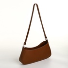 Сумка женская багет на молнии, 26×5×10.5 см, шоколадная - Фото 5