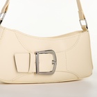 Сумка женская багет на молнии, 26×5×10.5 см, молочная - Фото 4