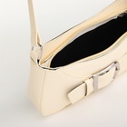 Сумка женская багет на молнии, 26×5×10.5 см, молочная - Фото 3