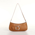 Сумка женская багет на молнии, 26×5×10.5 см, коричневая - Фото 8