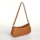 Сумка женская багет на молнии, 26×5×10.5 см, коричневая - Фото 5