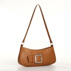 Сумка женская багет на молнии, 26×5×10.5 см, коричневая - Фото 6