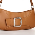 Сумка женская багет на молнии, 26×5×10.5 см, коричневая - Фото 4