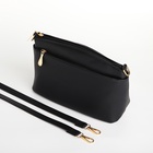 Сумка женская кросс-боди на молнии, 23×9×15 см, чёрная - Фото 5