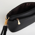 Сумка женская кросс-боди на молнии, 23×9×15 см, чёрная - Фото 6