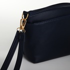 Сумка женская кросс-боди на молнии, 23×9×15 см, тёмно-синяя - Фото 4
