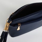 Сумка женская кросс-боди на молнии, 23×9×15 см, тёмно-синяя - Фото 6