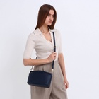 Сумка женская кросс-боди на молнии, 23×9×15 см, тёмно-синяя - Фото 7