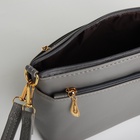 Сумка женская кросс-боди на молнии, 23×9×15 см, серая - Фото 7