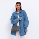 Сумка женская кросс-боди на молнии, 23×9×15 см, серая - Фото 2