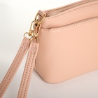 Сумка женская кросс-боди на молнии, 23×9×15 см, пудровая - Фото 4