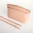 Сумка женская кросс-боди на молнии, 23×9×15 см, пудровая - Фото 5