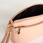 Сумка женская кросс-боди на молнии, 23×9×15 см, пудровая - Фото 6