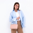 Сумка женская кросс-боди на молнии, 23×9×15 см, пудровая - Фото 8