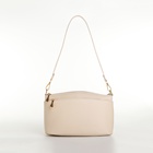 Сумка женская кросс-боди на молнии, 23×9×15 см, бежевая - Фото 2