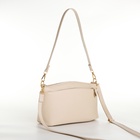 Сумка женская кросс-боди на молнии, 23×9×15 см, бежевая - Фото 3