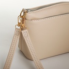 Сумка женская кросс-боди на молнии, 23×9×15 см, бежевая - Фото 4