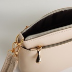 Сумка женская кросс-боди на молнии, 23×9×15 см, бежевая - Фото 6