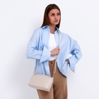 Сумка женская кросс-боди на молнии, 23×9×15 см, бежевая - Фото 8