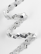 Тесьма декоративная с пайетками, 15 мм, 9,1 ± 0,5 м, цвет серебряный - Фото 3