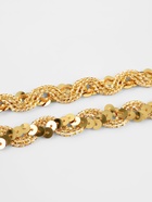 Тесьма декоративная с пайетками, 15 мм, 9.1±0.5 м, цвет золотой - Фото 2