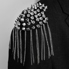 Брошь «Эполет» шипы, цвет серебро - Фото 1