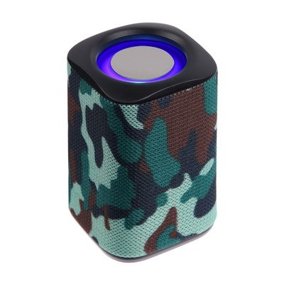 Портативная колонка Luazon LZZ-60, 5 Вт, 500 мАч, подсветка, micro SD, хаки
