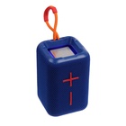 Портативная колонка F68, 5 Вт, 600 мАч, подсветка. micro SD, синяя - Фото 1