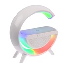 Портативная колонка - ночник BT2301, 5 Вт колонка, 10 W зарядка, 1200 мАч, подсветка, белая - Фото 3