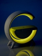 Портативная колонка - ночник BT2301, 5 Вт колонка, 10 W зарядка, 1200 мАч, подсветка, белая - Фото 20